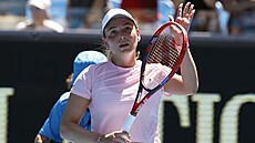 Chorvatka Donna Vekiová se raduje z postupu do tvrtfinále Australian Open.