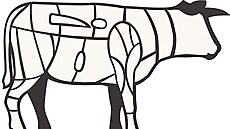 Slepá mapa kráva