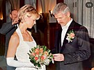 Budoucí prezident eské republiky Petr Pavel si manelku Evu vzal v roce 2004...