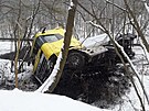 Nehoda u Boislavi na Teplicku. (30. ledna 2023)