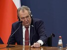 Prezident Milo Zeman na stání návtv v Sbrsku