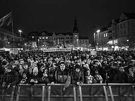 Petr Pavel se setkal se svými píznivci na ostravském Masarykov námstí. U...