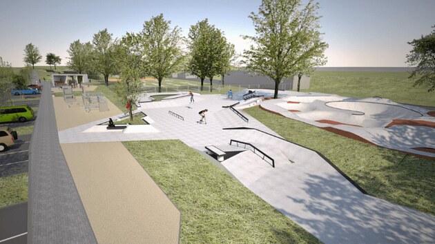 Po��t� se i s modern�m skateparkem.