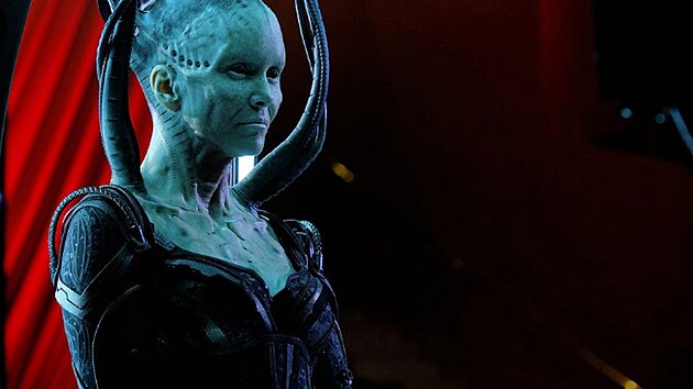 Annie Werschingová jako královna Borgů ze seriálu Star Trek: Picard