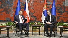 Srbský prezident Aleksandar Vučić se setkal s českým prezidentem Milošem... | na serveru Lidovky.cz | aktuální zprávy