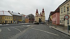 V ned�li po prezidentských volbách je nám�stí ve Vamberku pusté. (29. ledna...