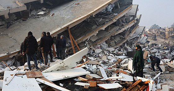 Následky smrtícího zemtesení v provincii Hatay v Turecku (7. února 2023)