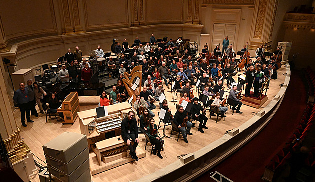 Filharmonie Brno při generálce v Carnegie Hall.