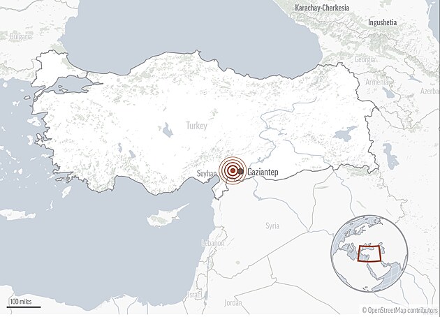 Turecko a Sýriu zasiahlo silné zemetrasenie. (6. februára 2023)