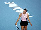 Jessica Pegulaová na Australian Open s náivkou s íslem 3 na sukni.