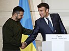 Ukrajinský prezident Volodymyr Zelenskyj se bhem neohláené návtvy Francie...