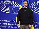 Ukrajinský prezident Volodymyr Zelenskyj navtívil Evropský parlament. (9....