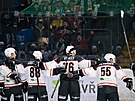 Chomutovtí hokejisté slaví vítzství v Ústí nad Labem.