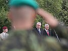 Prezident Milo Zeman a éf Senátu Milan tch na praském Vítkov, kde se...