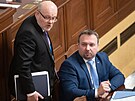 Ministr zdravotnictví Vlastimil Válek z TOP 09 pi jednání Snmovny s ministrem...