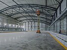 Sou��st� sportovn�ho are�lu budou dv� vnit�n� ledov� plochy pro hokej (na...