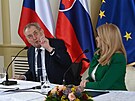 Tisková konference Miloe Zemana a Zuzany aputové na Slovensku (7. února 2023)