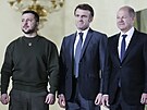 Ukrajinský prezident Zelenskyj se v Paíi setkal s prezidentem Francie...