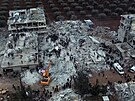 Následky zemtesení v syrském mst Aleppo (7. února 2023)