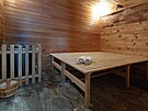 Venkovní finskou saunu vyuívá Vaculíková pedevím v chladnjích msících.