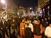 Demonstrace Romů na Stodolní ulici v Ostravě. (1. února 2023)