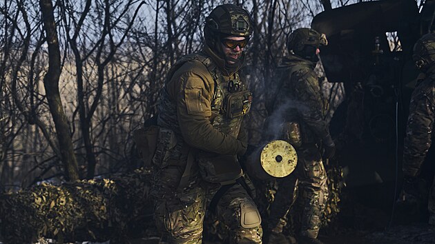 Ukrajinské jednotky nedaleko Bachmutu (8. února 2023)