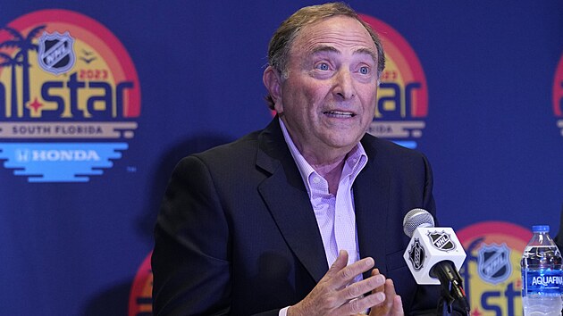 Komisioná NHL Gary Bettman ped All Star Game 2023.