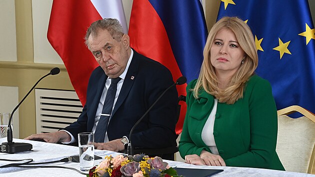 Tiskov konference Miloe Zemana a Zuzany aputov na Slovensku (7. nora 2023)