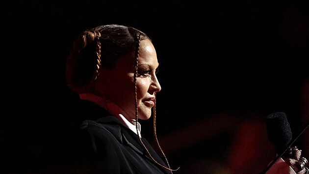 Madonna na cen�ch Grammy (Los Angeles, 5. �nora 2023)