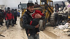 Následky zemtesení v syrské provincii Idíib (6. února 2023)