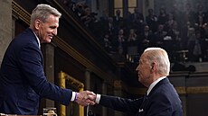 Americký prezident Joe Biden pednesl poselství o stavu unie. (8. února 2023)