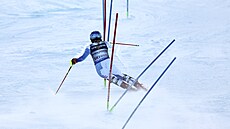 Mikaela Shiffrinová v kombinaním slalomu na mistrovství svta.