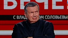 Ruský moderátor Vladimir Solovjov na snímku z července 2022