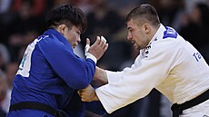 Judista David Klammert v souboji s Gokim Tadimou na paíském grand slamu