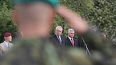 Prezident Miloš Zeman a šéf Senátu Milan Štěch na pražském Vítkově, kde se...