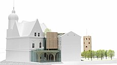 Vizualizace nové přístavby od architekta Štěpána