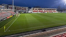 Nový fotbalový stadion v Pardubicích, první utkání se na něm odehraje v sobotu...