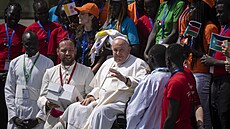 Pape Frantiek na návtv v Jiním Súdánu (4. února 2023)