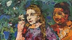 Obraz Oskara Kokoschky s názvem Frau mit dem Sklaven (ena a otrok). (9. února...