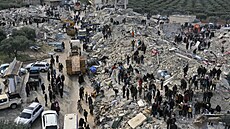 Následky silného zemtesení v syrském Idlíbu (6. února 2023)