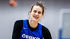 Veronika Voráková bhem tréninku eských basketbalistek