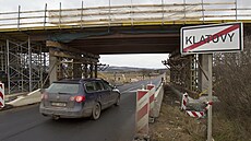 Stavba most na budoucím obchvatu Klatov.  (31. 1. 2023)