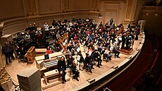 Filharmonie Brno pi generálce v Carnegie Hall.