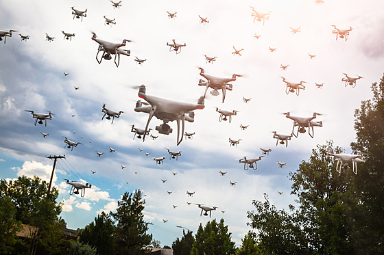 Roj dron dokáe být na bojiti velice efektivní