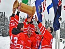 Tm Star Puky vyhrl mistrovstv svta v rybnkovm hokeji v roce 2018.