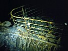 Vrak Titaniku na snímku z videa poízeného pi ponorech k lodi v roce 1986