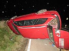 Nehoda na silnici III. tídy v katastru obce Radim na Jiínsku.