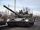 Ukrajintí vojáci poblí frontového msta Bachmut (9. února 2023)