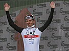 Slovinský cyklista Tadej Pogaar se raduje z vítzství ve 2. etap závodu Kolem...