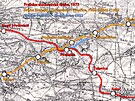 Mapa elezniní sít v okolí Podleína do roku 1982